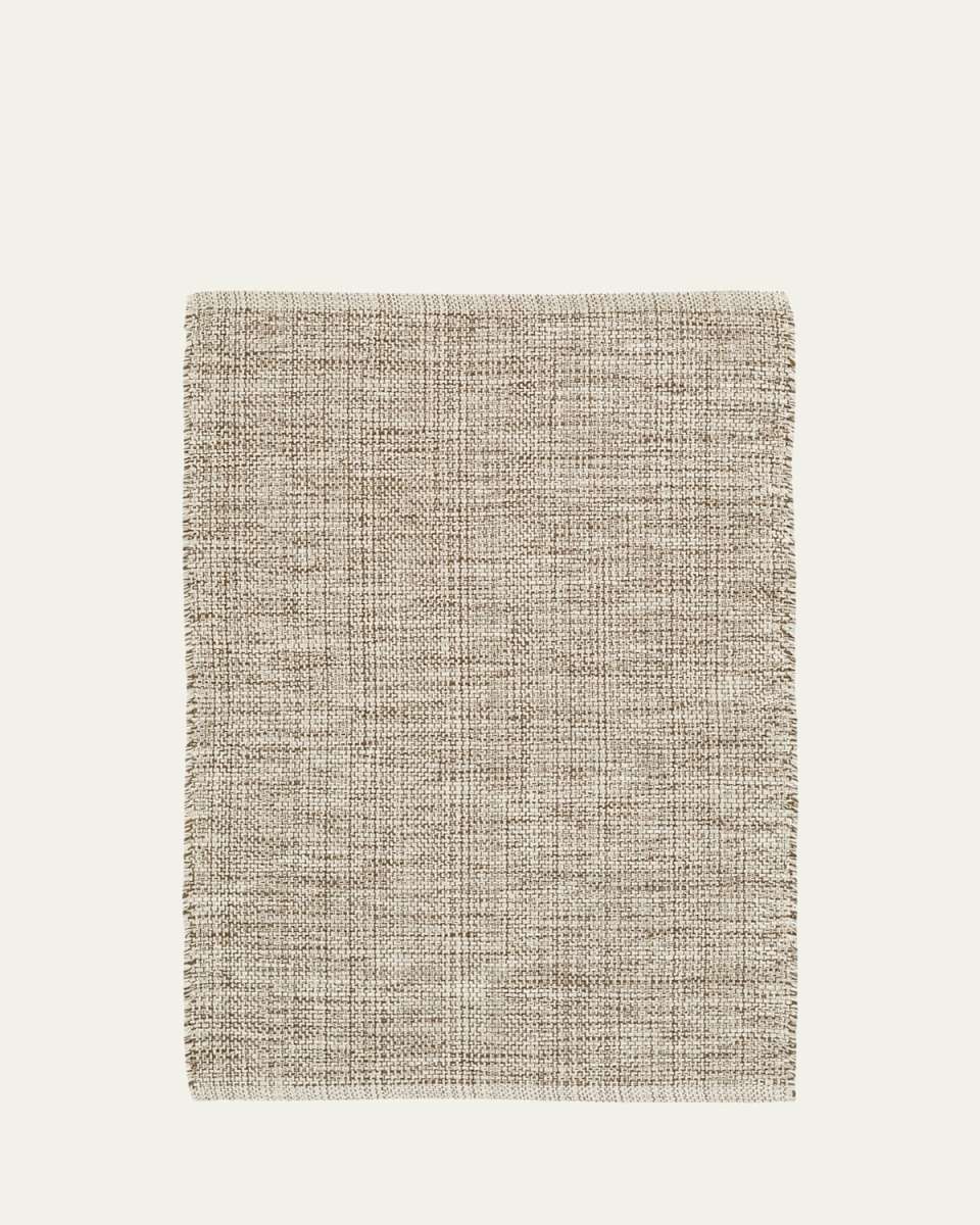 Marled Brown Handwoven Cotton Rug, 4' x 6'